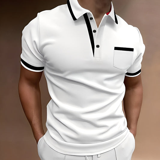 Alijah - Stilvolles, schmales Herren-Poloshirt