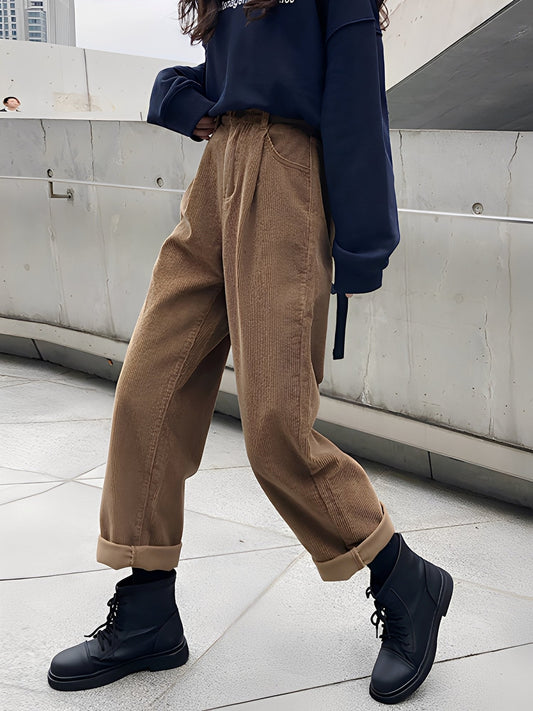 Shelbie - Damenweite Cordhose im klassischen Stil