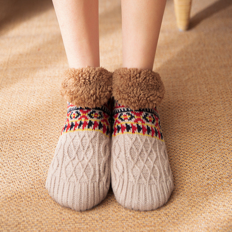 Nichole - Stilvolle, warme rutschfeste Socken für Damen