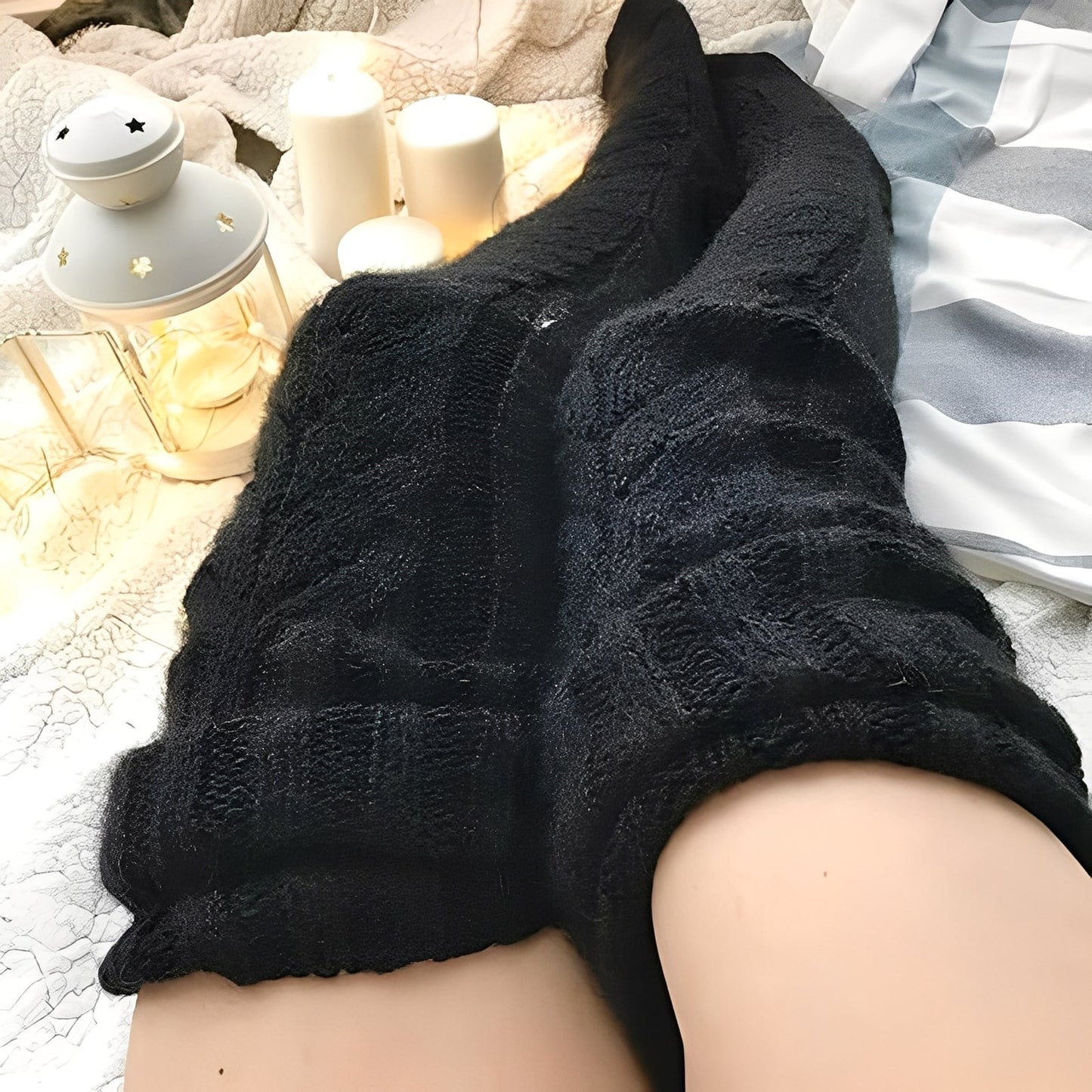 Hailee - Angenehm warme, gestrickte Overknee-Socken für Damen