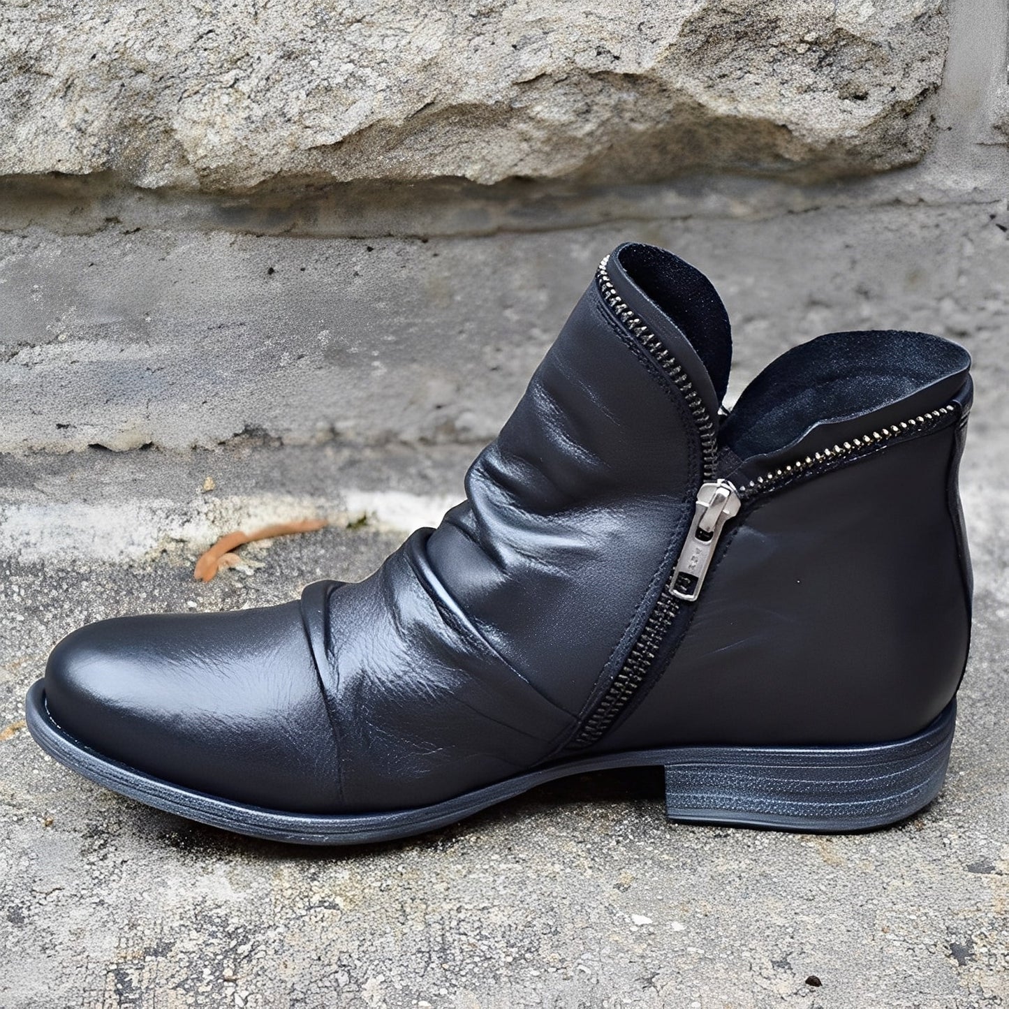 Veronica - Zeitlose Lederstiefel für Damen mit Reißverschluss