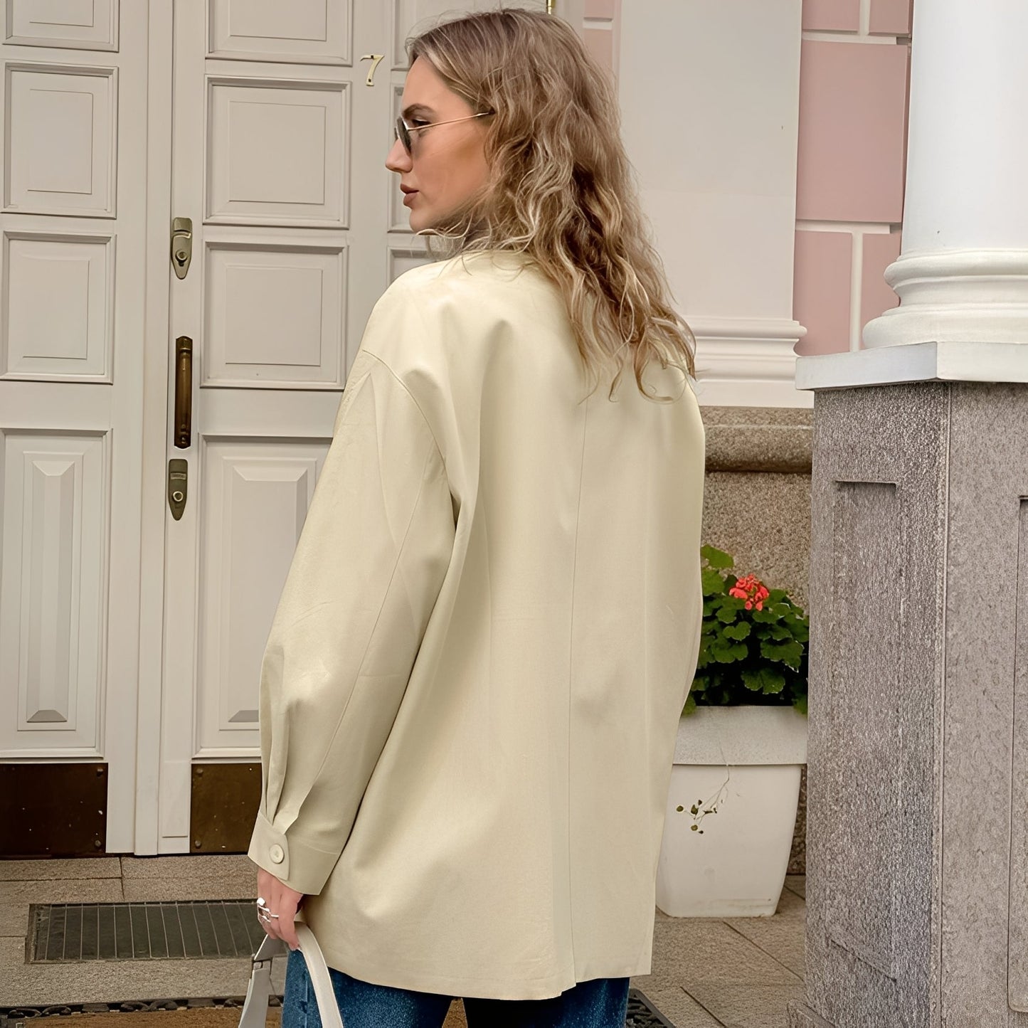 Eireen - Trendige, locker sitzende Damenjacke mit Polokragen
