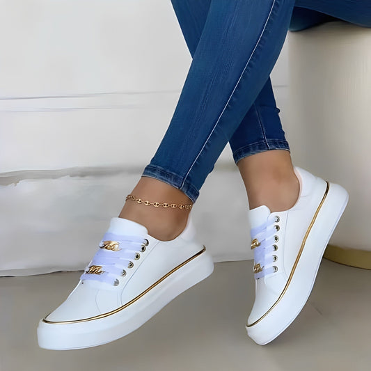 Deziree - Trendige Frauen-Schuhe mit Plateau und Ketten