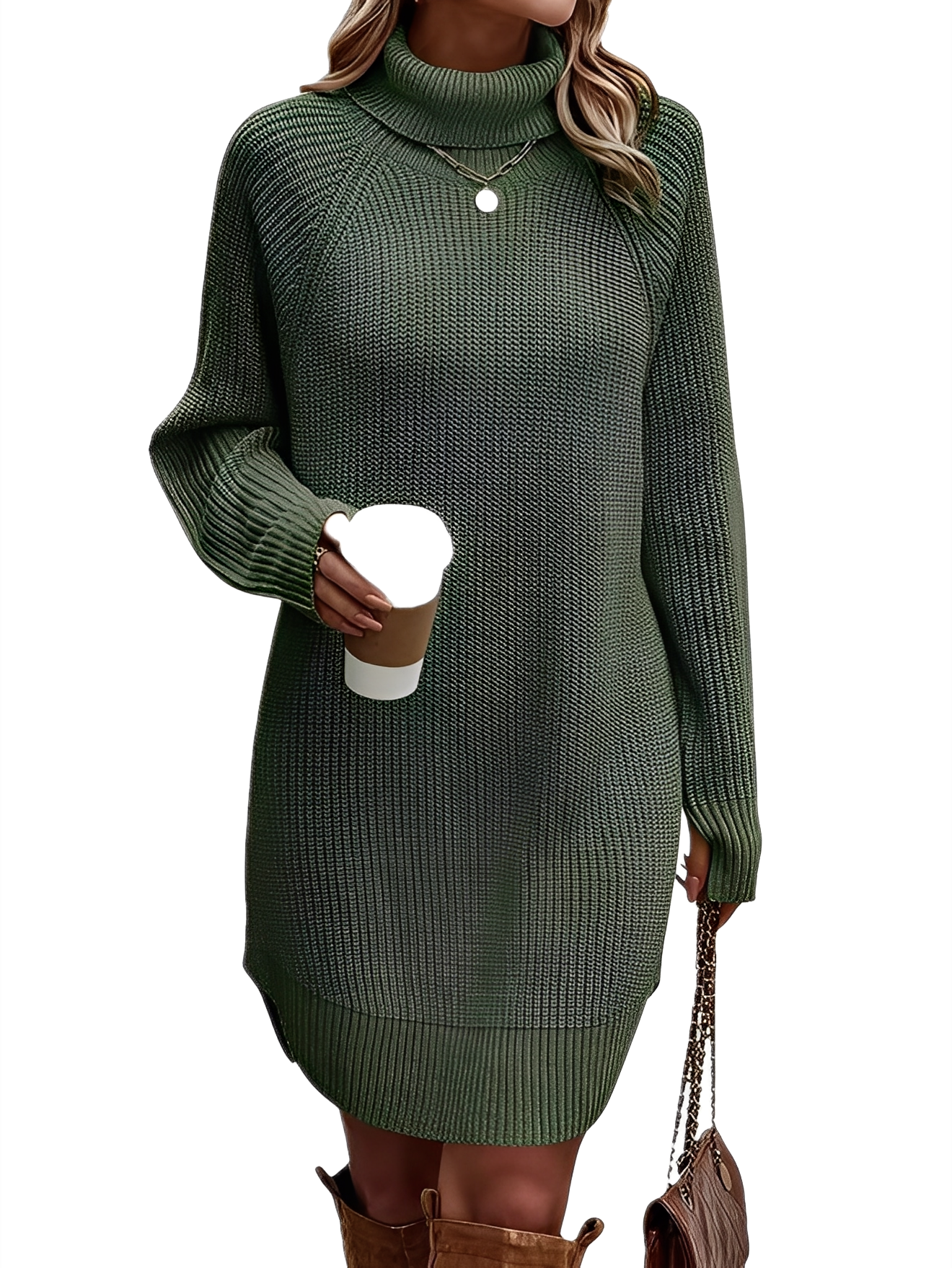 Melanie - Modisches und gemütliches Damenstrickkleid