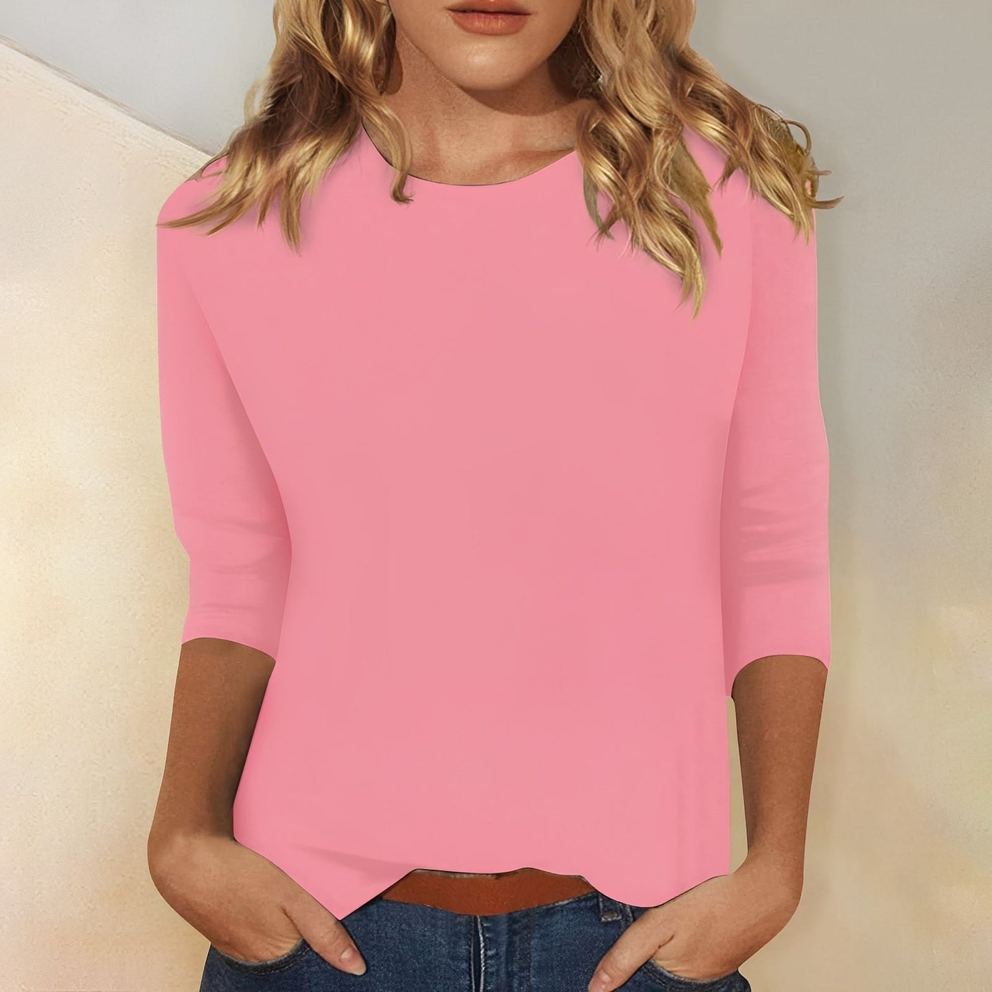 Katherina - Komfortables Damen-Shirt mit langen Ärmeln und Rundhalsausschnitt