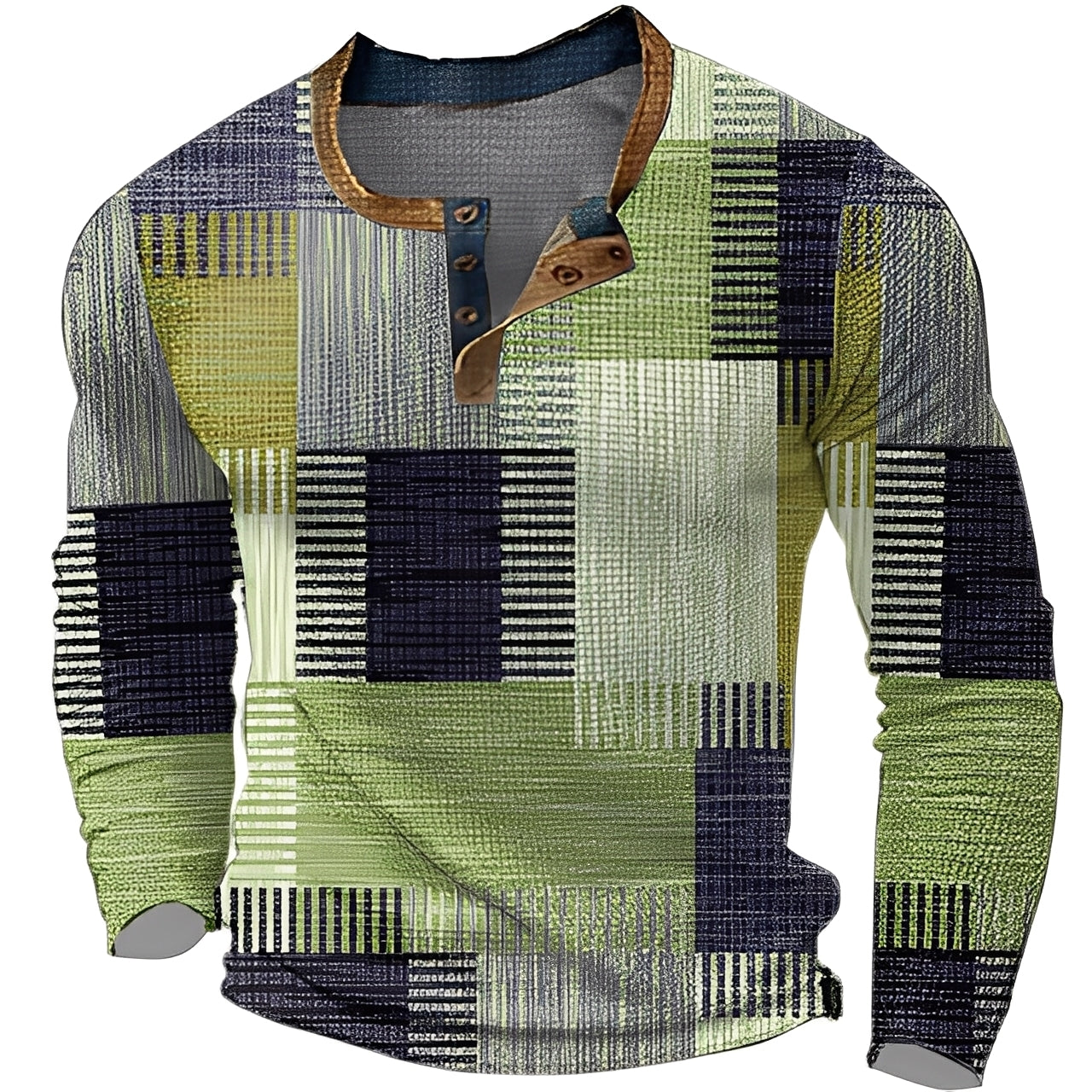 Brennan - Komfortables, bedrucktes Herren-Langarmshirt