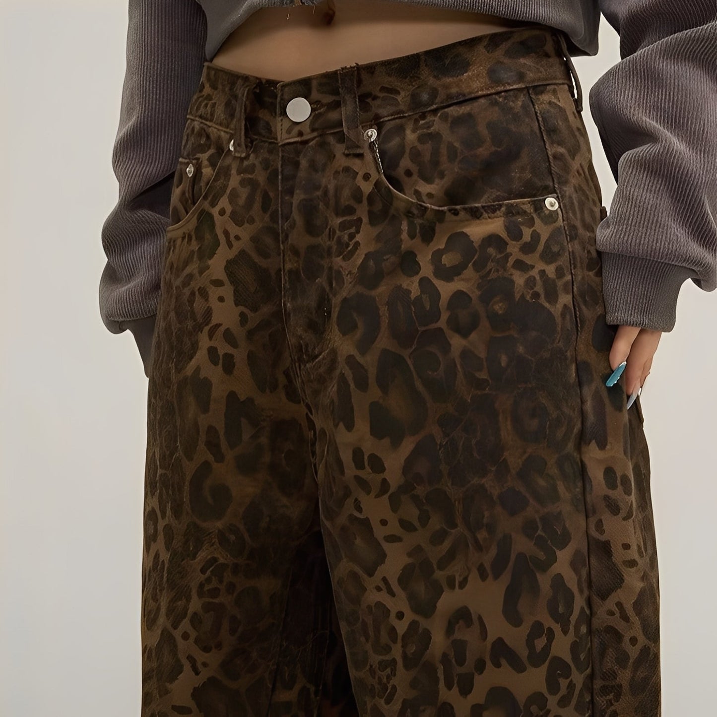 Felecia - Trendige, bedruckte weite Damenjeans