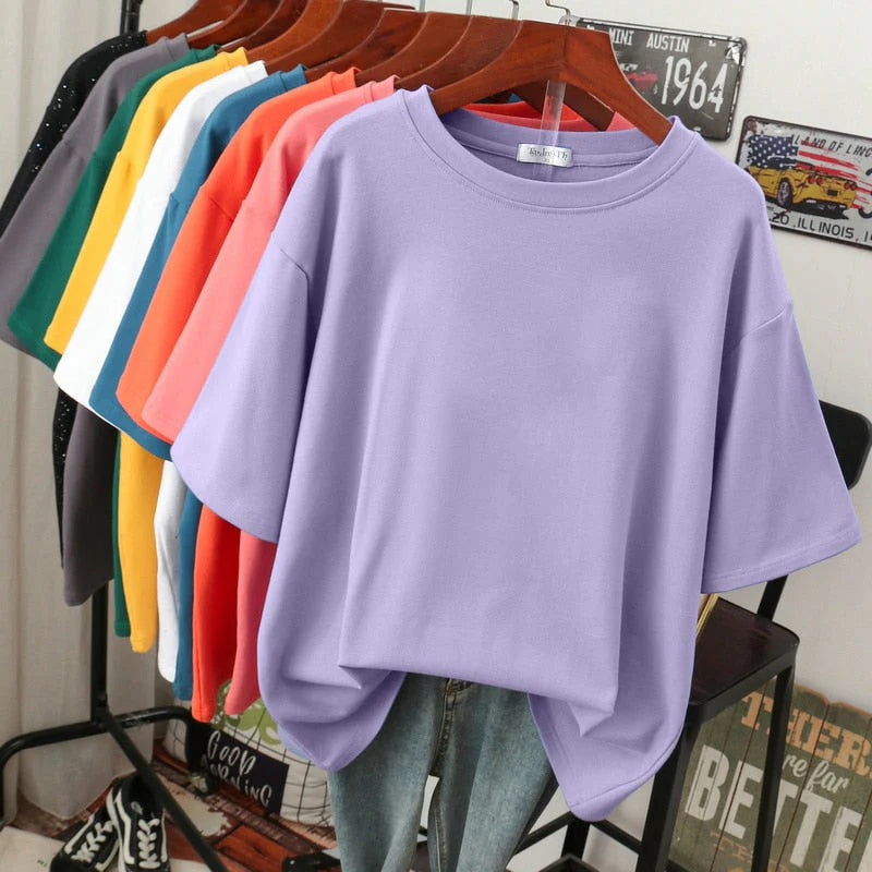Arabella - Gemütliches, lockeres Damen Baumwoll-T-Shirt