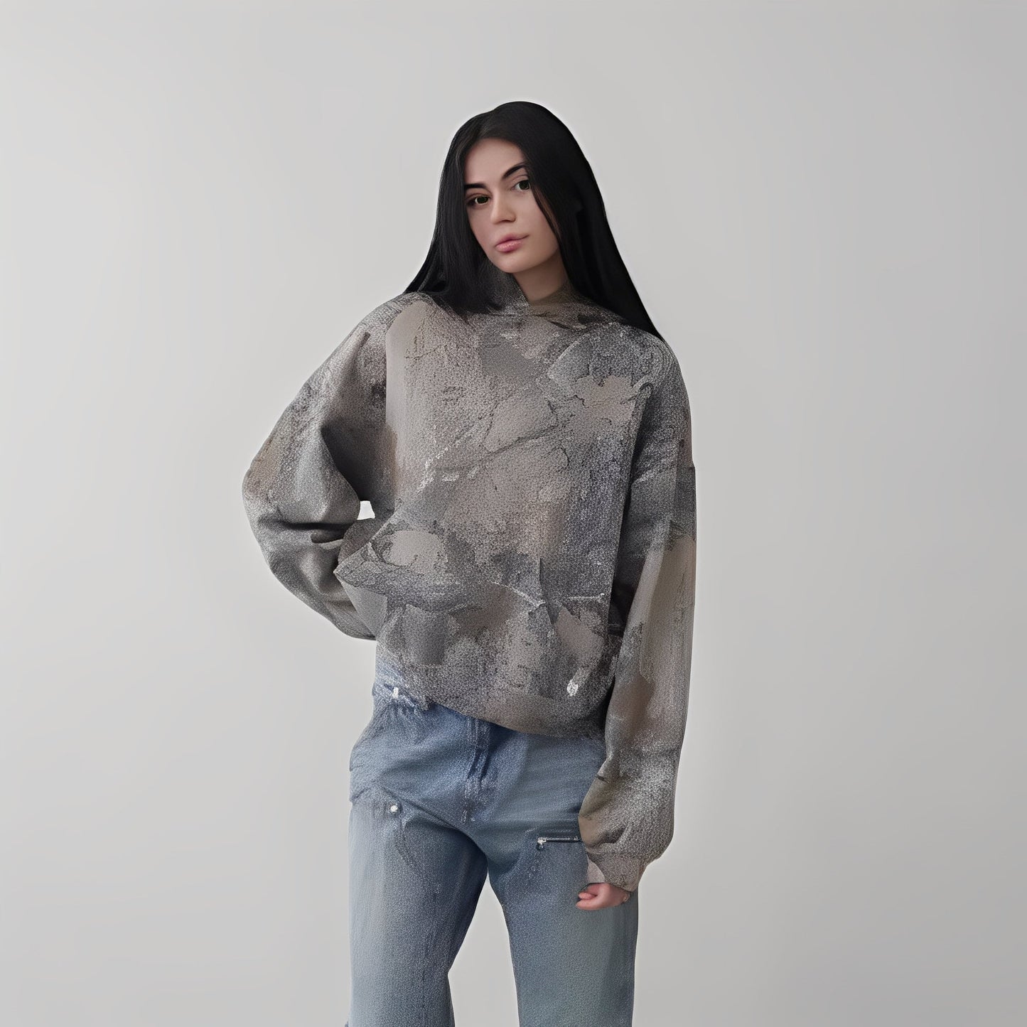 Anya - Bequemer Tarnmuster-Hoodie