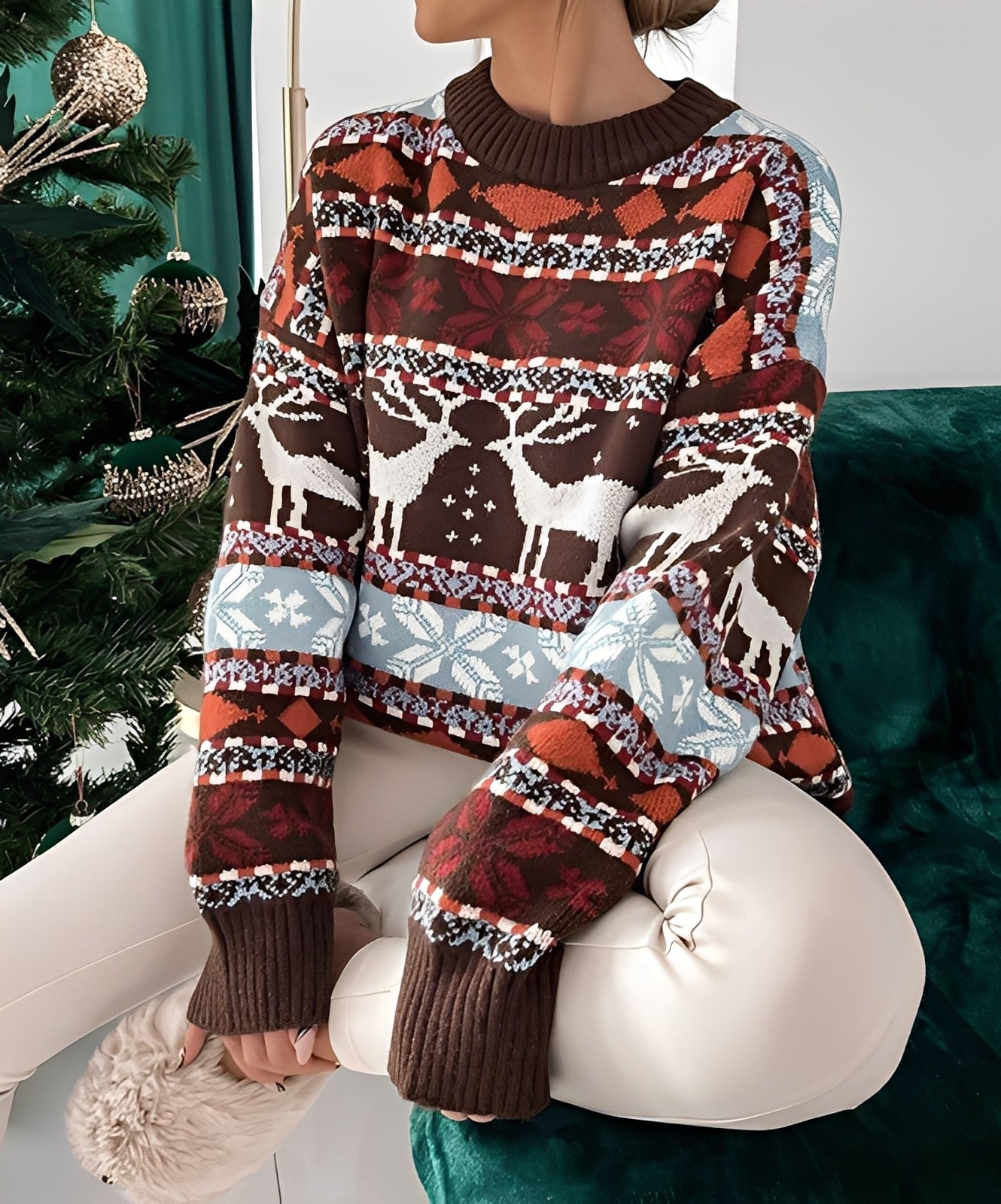 Carolina - Gemütlicher Damenpullover mit Weihnachtsdesign