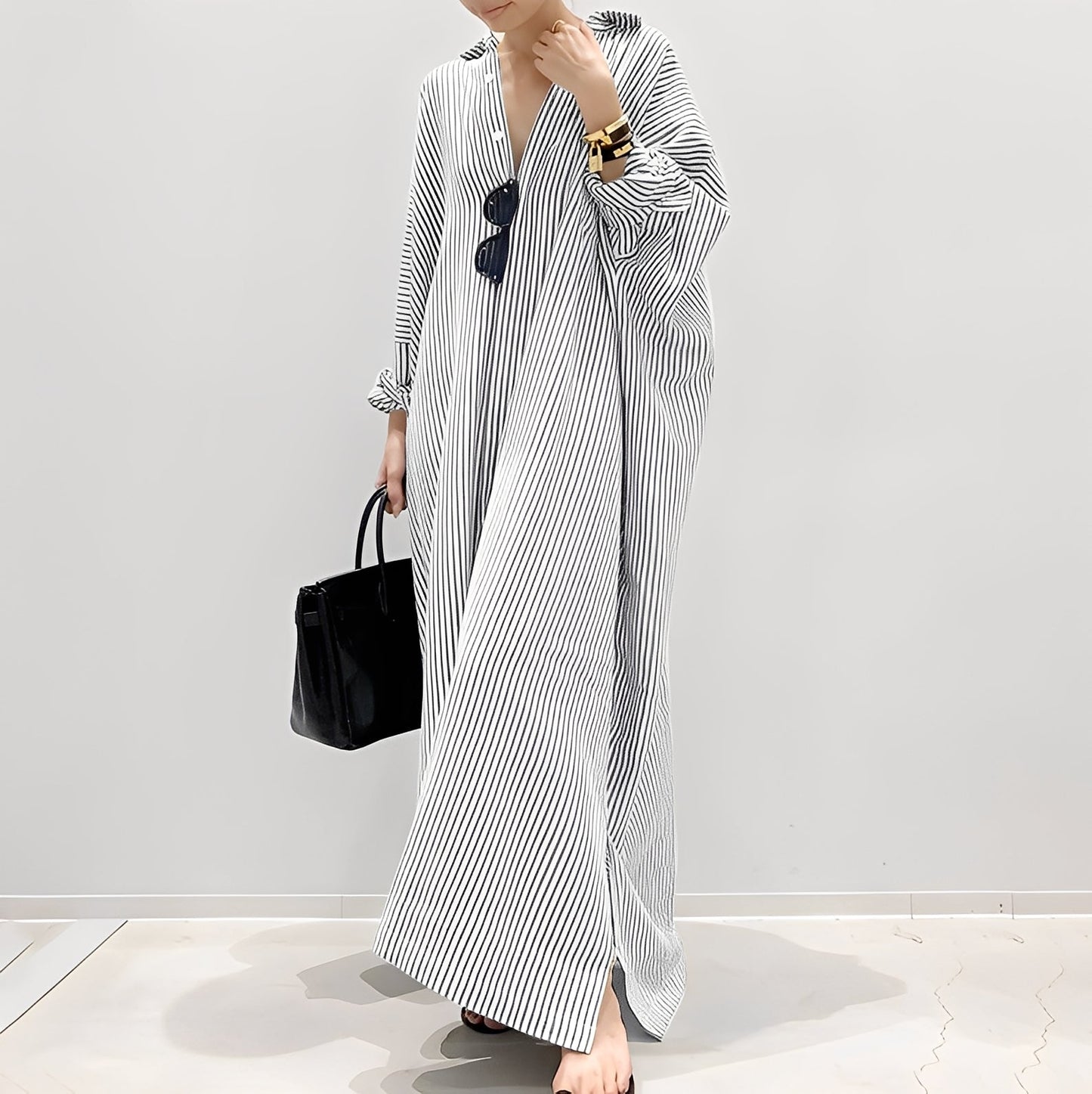 Davida - Lockeres Damenkleid mit Streifen