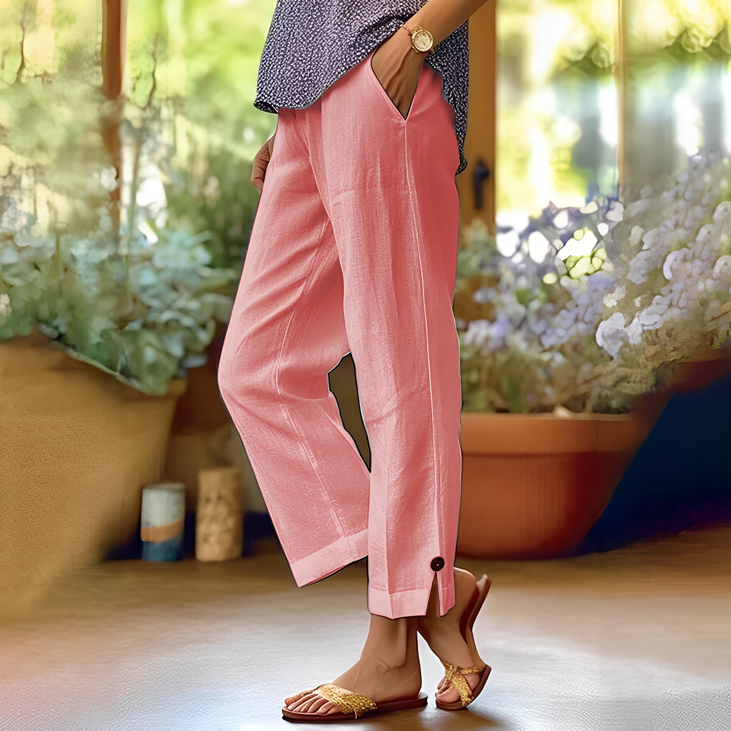 Kassia - Leichte Leinen-Sommerhose für Damen