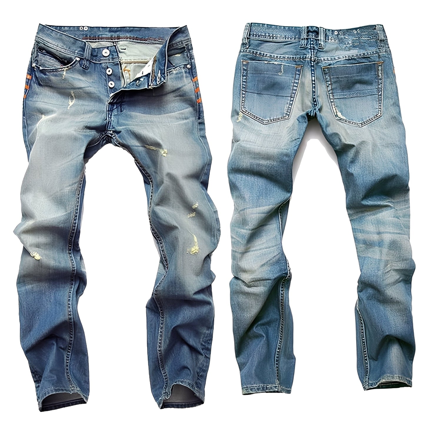 Kaleb - Klassische Herrenjeans mit Schadstellen