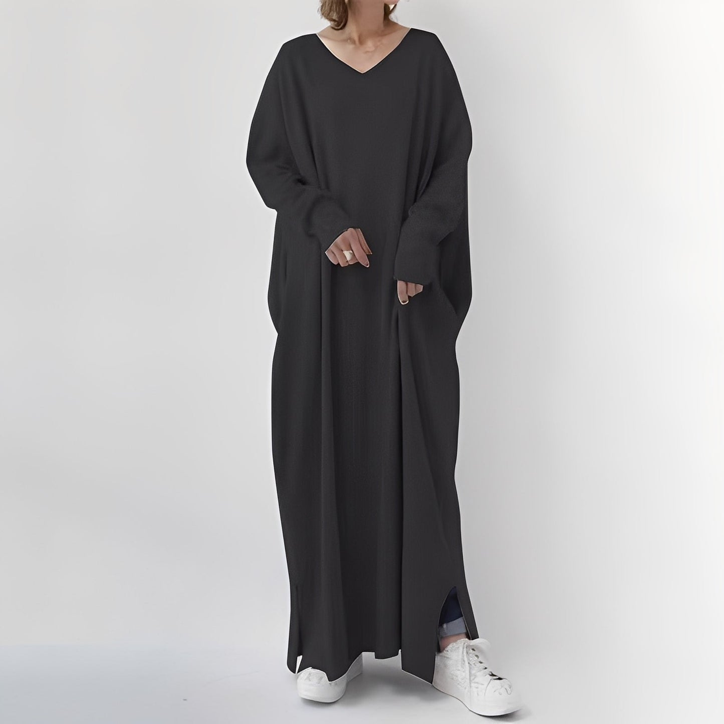 Emilee - Elegantes, locker geschnittenes, langes Damenkleid