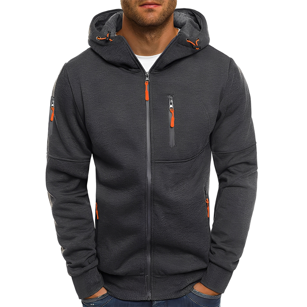 Miller - Bequeme Herrenjacke mit Kapuze und Zipper