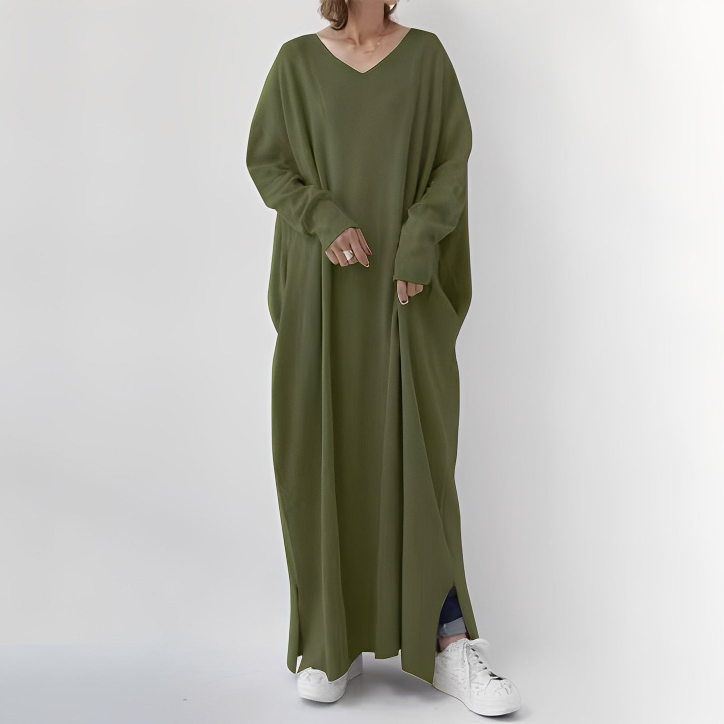 Emilee - Elegantes, locker geschnittenes, langes Damenkleid