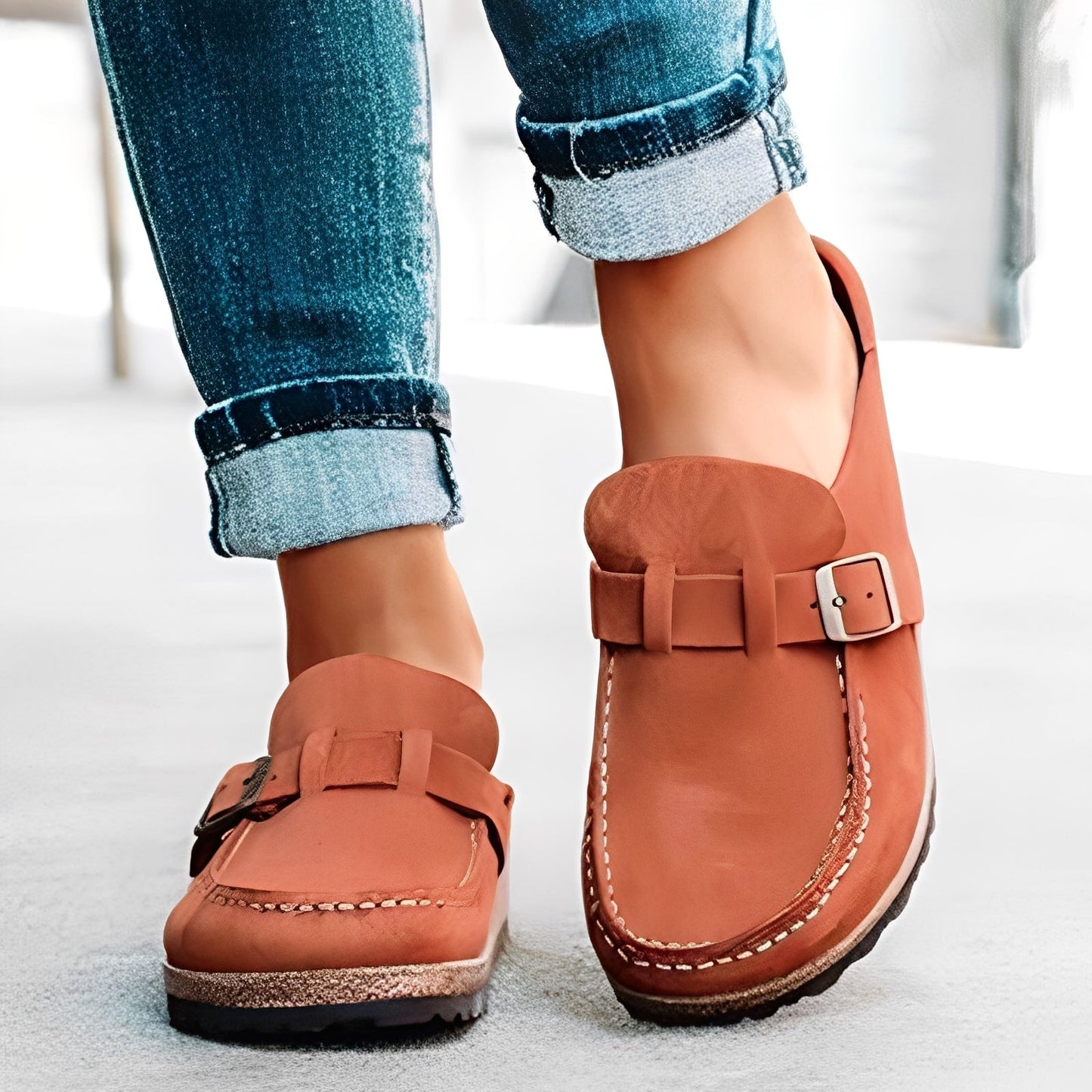 Briana - Damen Slipper-Sandalen mit Bändern und Gemütlichkeit