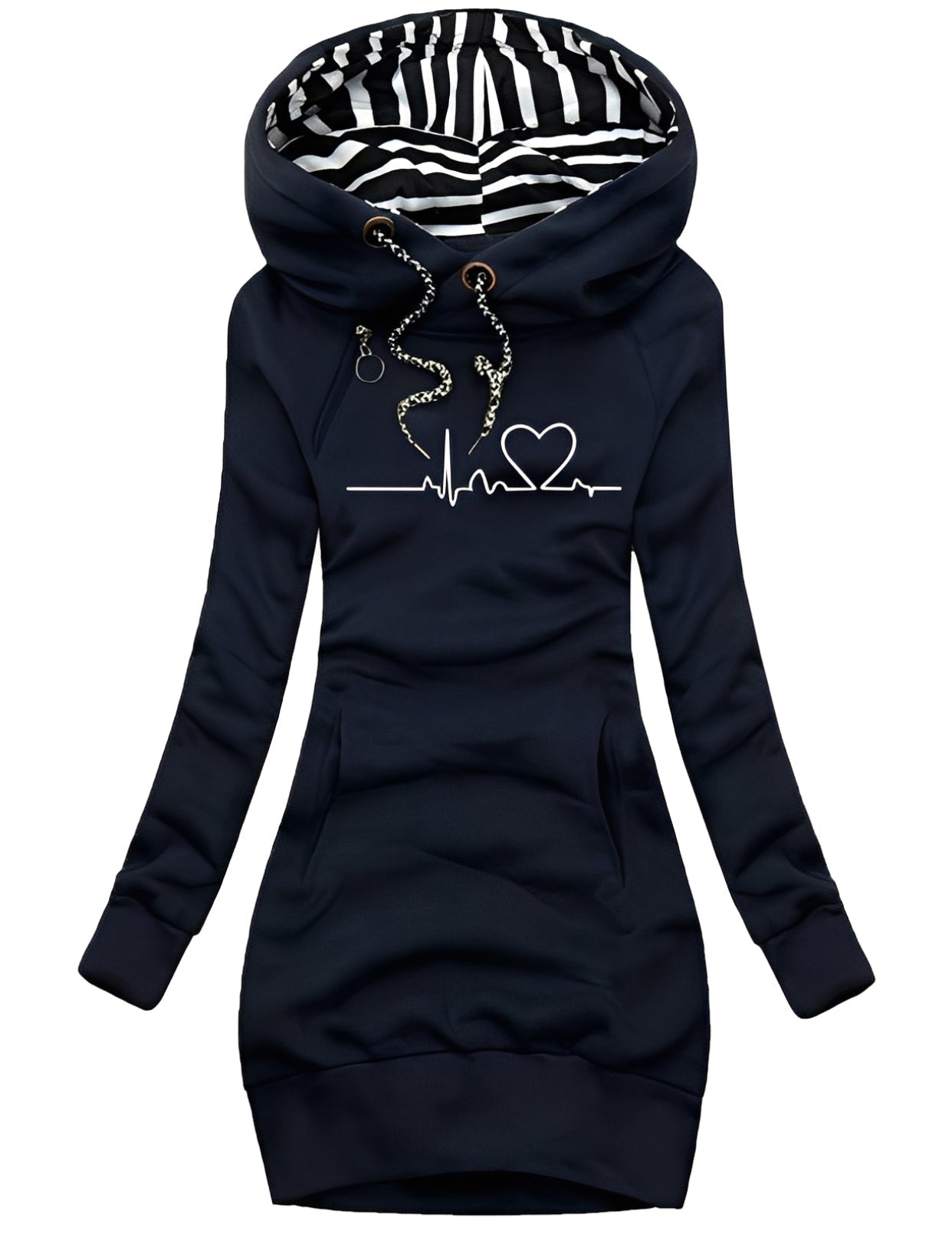 Jaidyn - Stilvolles Kapuzen-Sweaterkleid für Damen