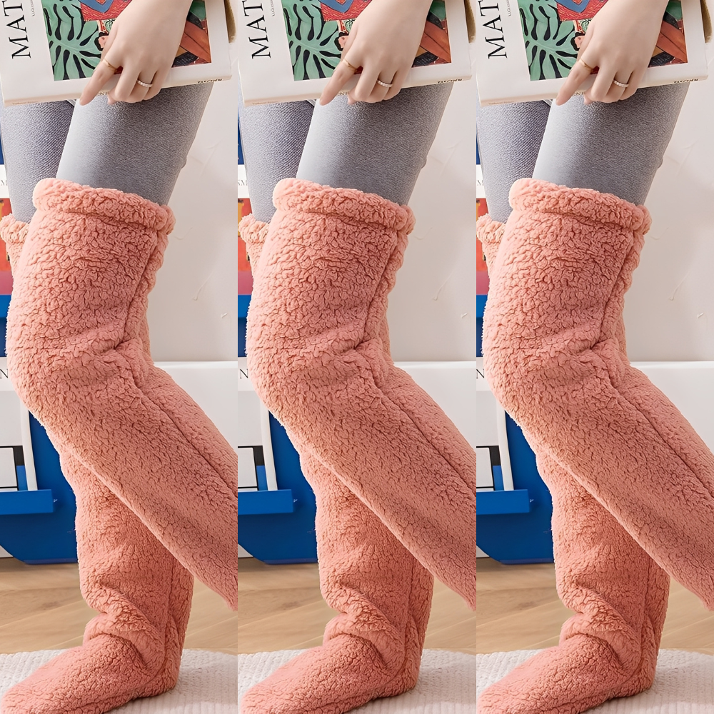 Camellia - Kuschelige, kniehohe Wintersocken für Damen