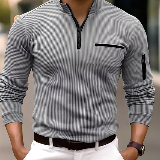 Donovan - Stylischer Herrenpullover mit Streifen und Taschen