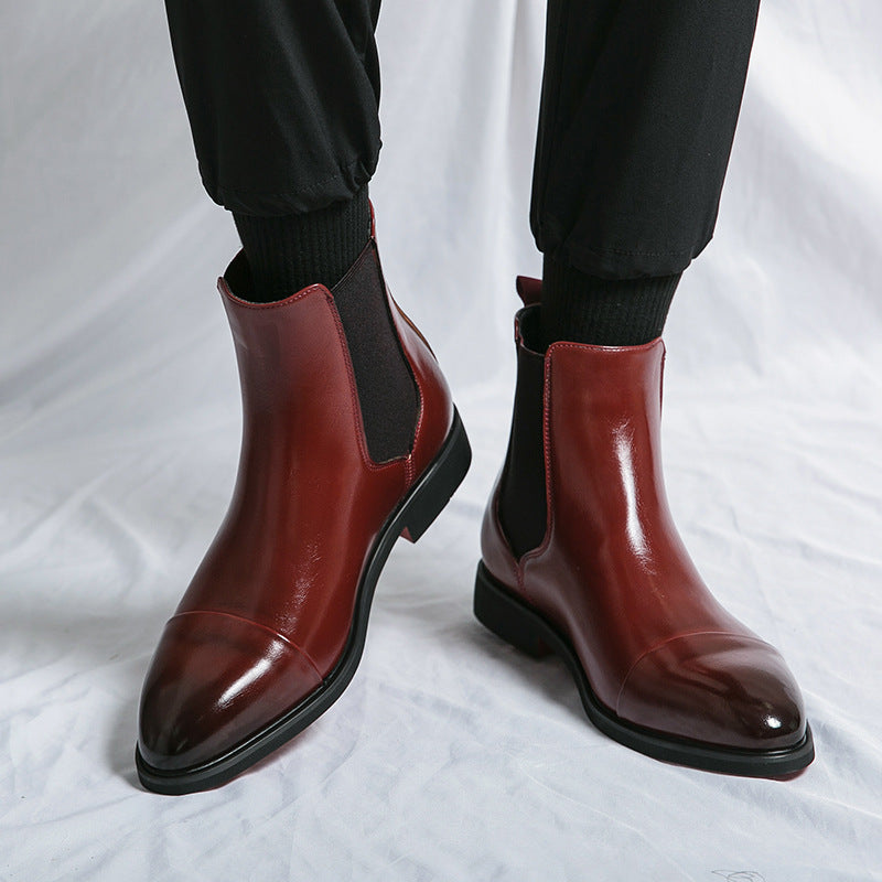 Kennith - Trendige und komfortable Chelsea-Lederschnürstiefel für Herren