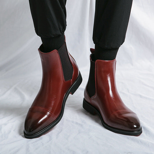 Kennith - Trendige und komfortable Chelsea-Lederschnürstiefel für Herren