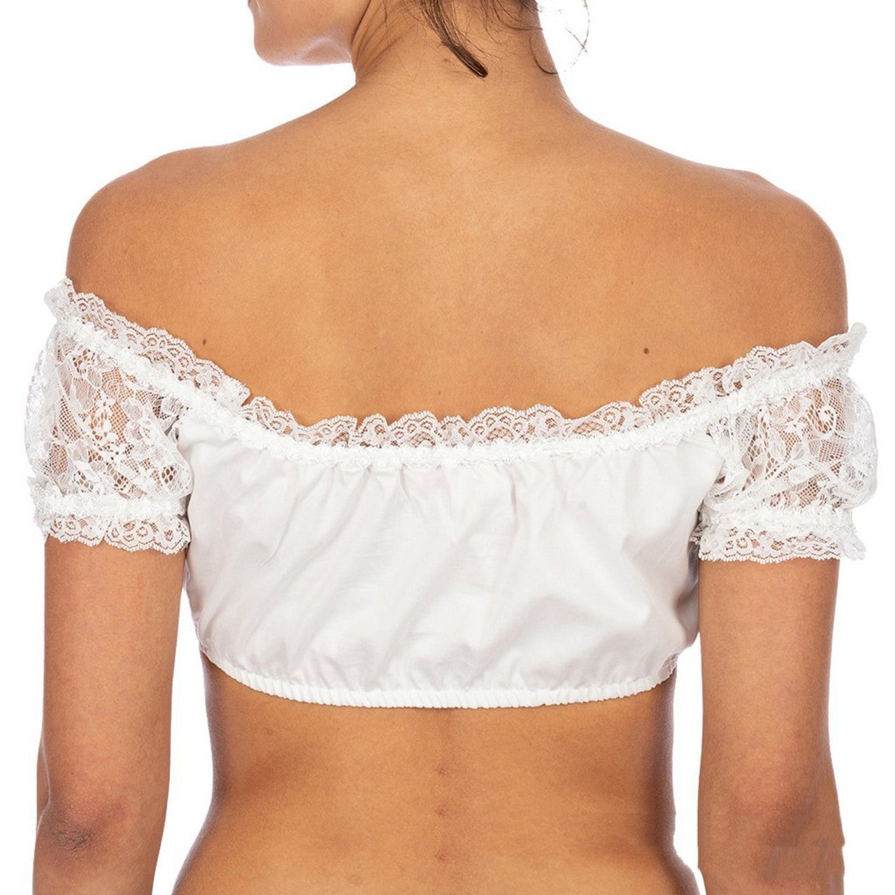 Monique - Retro-Damenbluse mit Spitzen