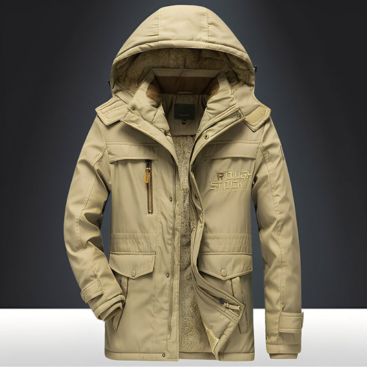 Roydon - Herren-Wintermantel mit Plüsch und Taschen, warm und bequem