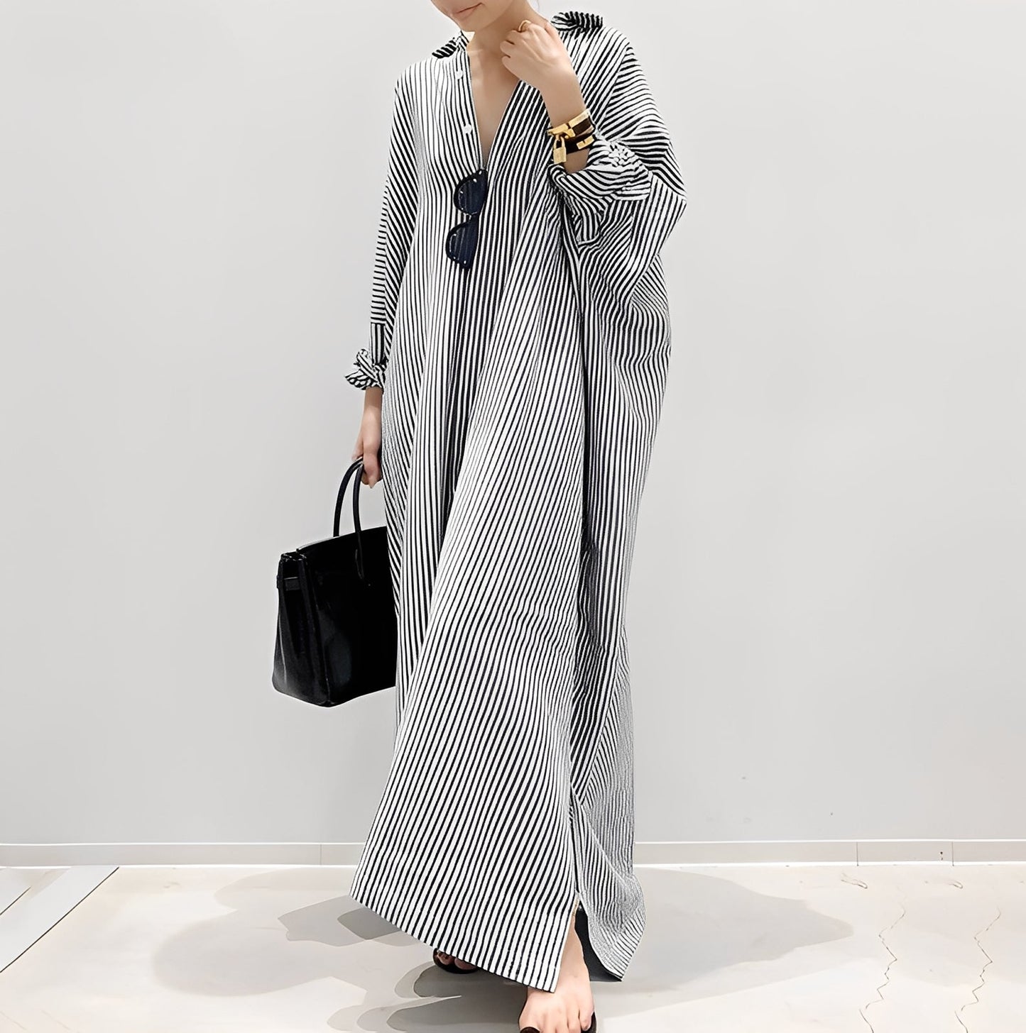 Davida - Lockeres Damenkleid mit Streifen