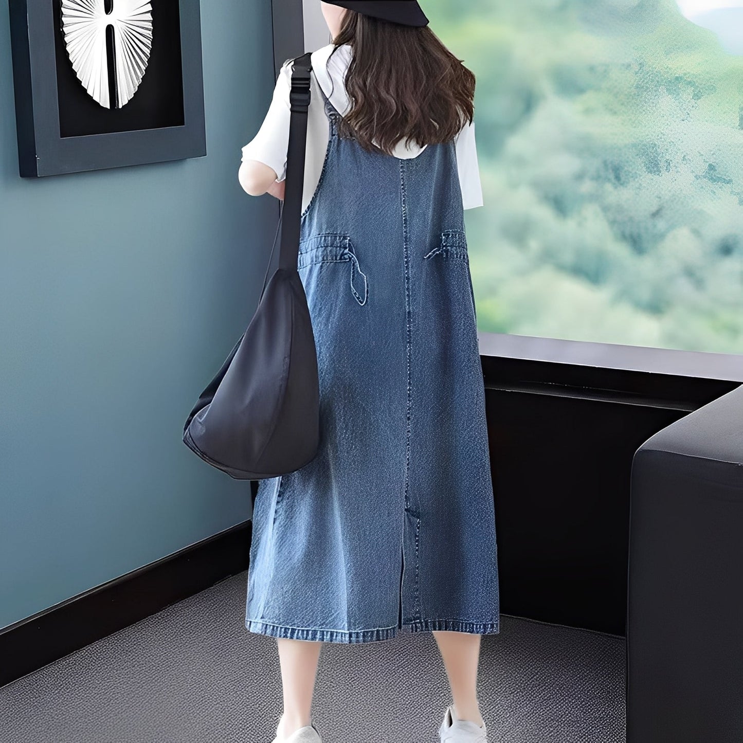 Kelsey - Bequemes Damenjeanskleid mit Taschen