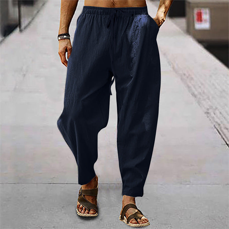Titus – Lockere Strandhose aus Baumwolle-Leinen