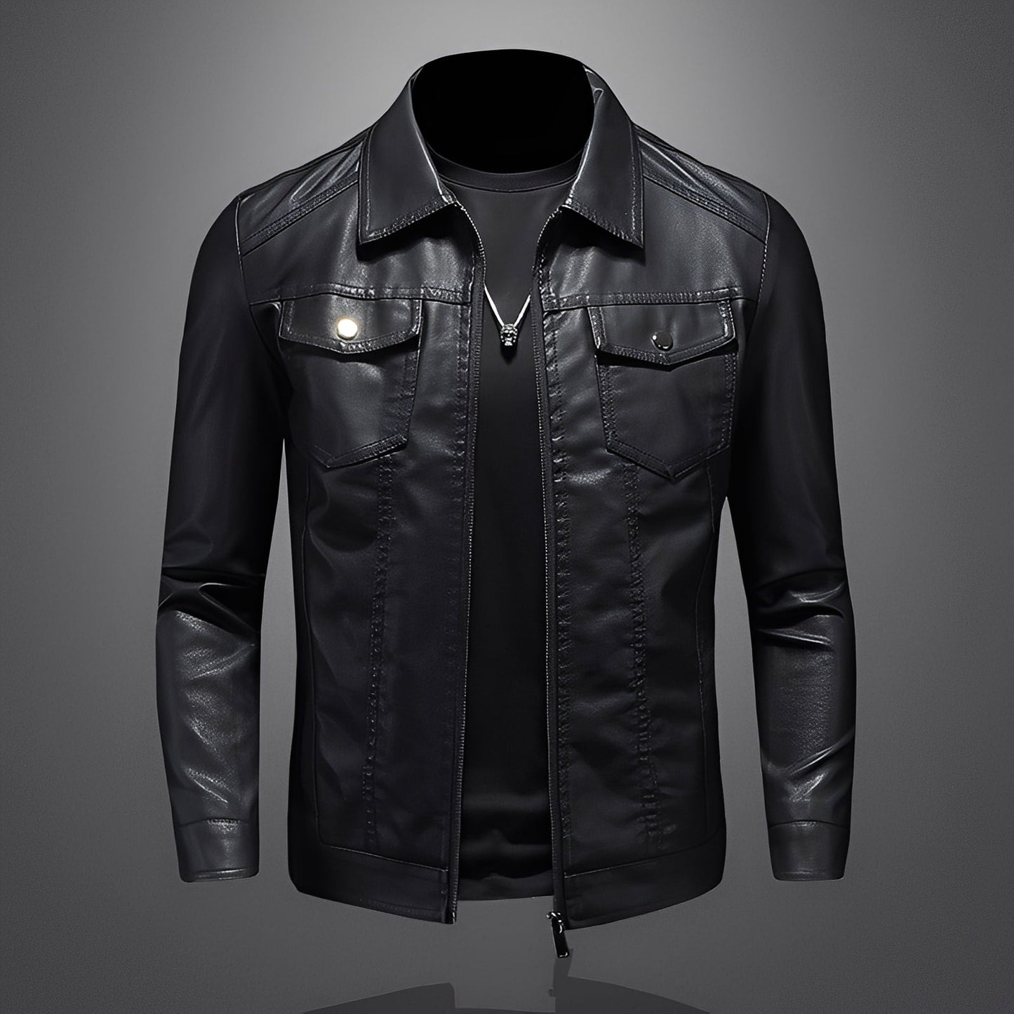 Brycen - Klassische, elegante Herrenlederjacke