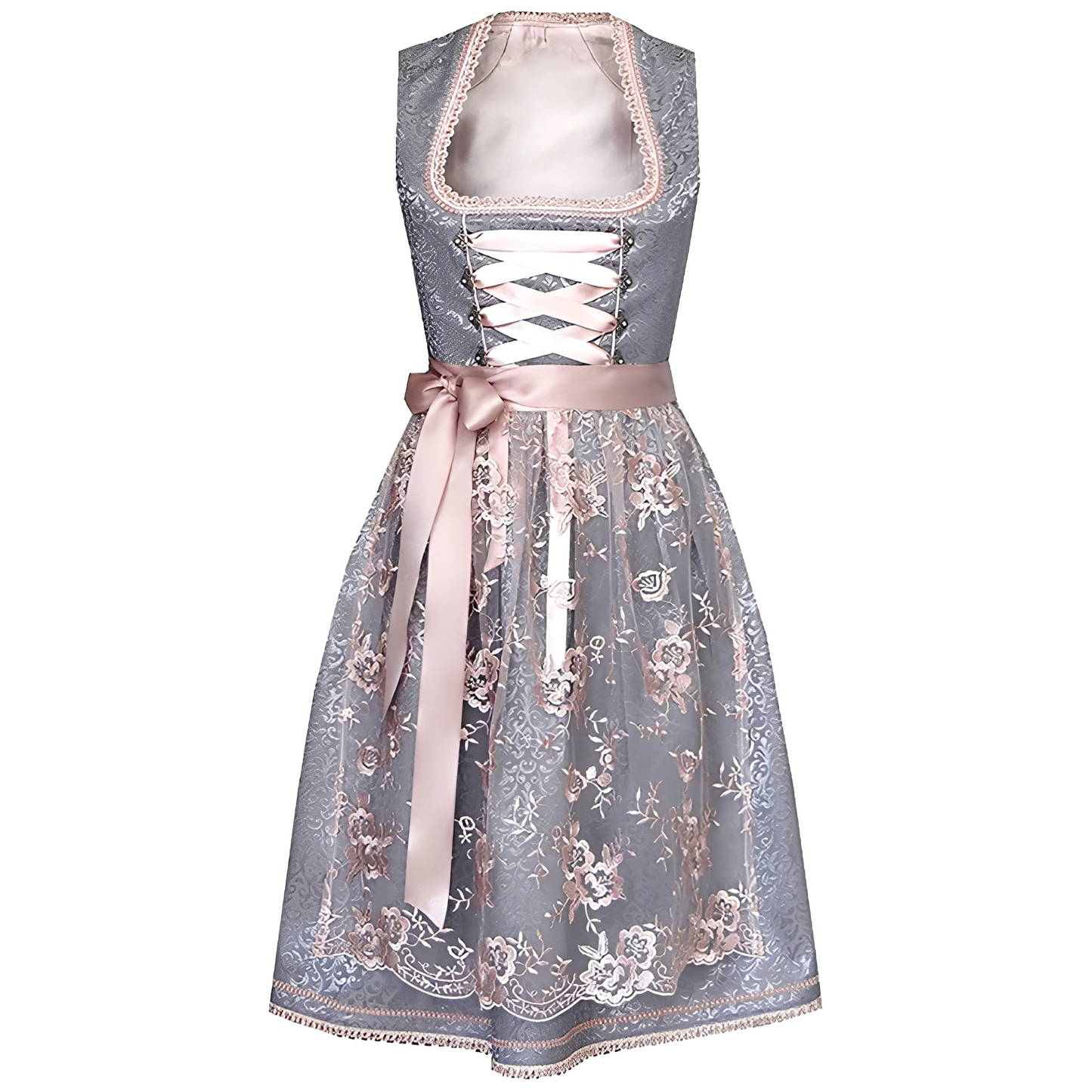 Zella - Frauen Oktoberfest-Kleid mit Schnürung und Design