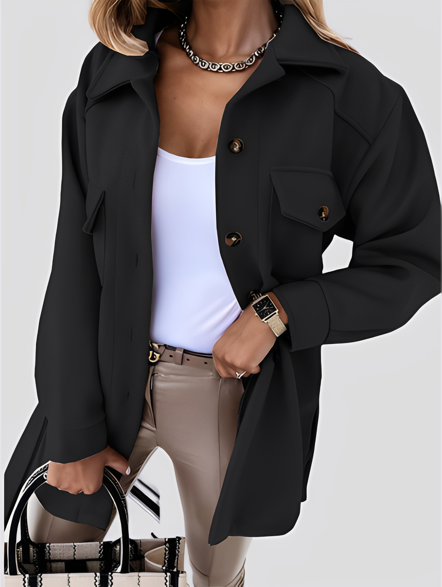 Tiffanie - Moderne, leichte Damenjacke mit Reverskragen