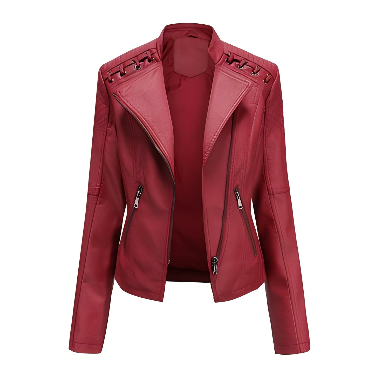 Narelle - Elegante, eng geschnittene kurze Damenlederjacke