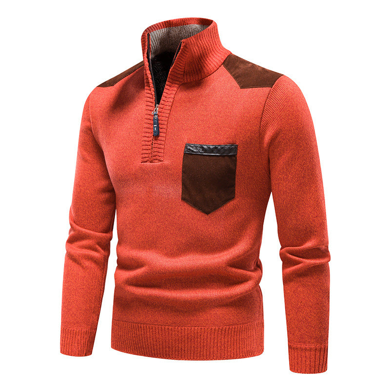Rayne - Stilvoller Herrenpullover mit Reißverschluss und Tasche