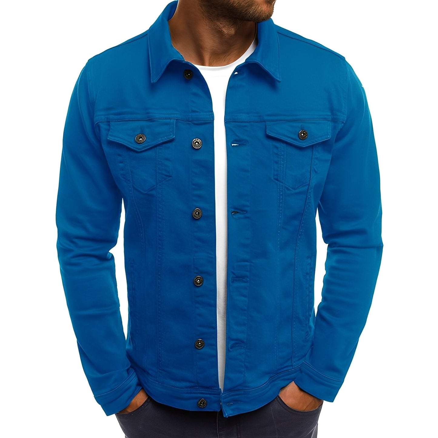 Steven - Stilvolle Jeansjacke mit Taschen für Männer