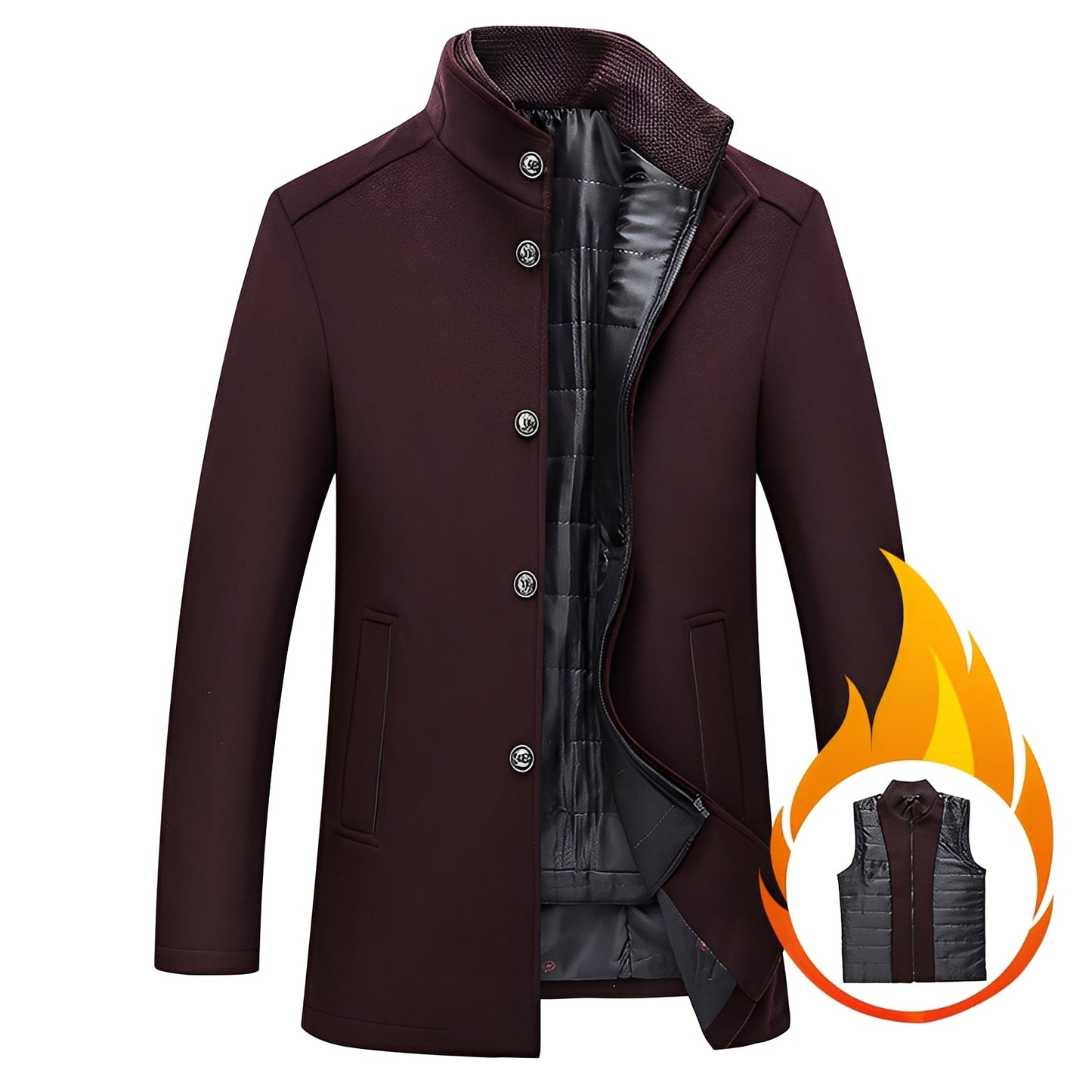 Axton - Elegante Herrenjacke aus Wolle mit Weste