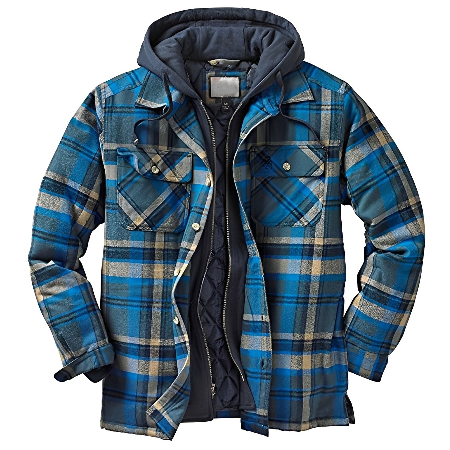 Denzil - Bequeme karierte Flanelljacke für Herren