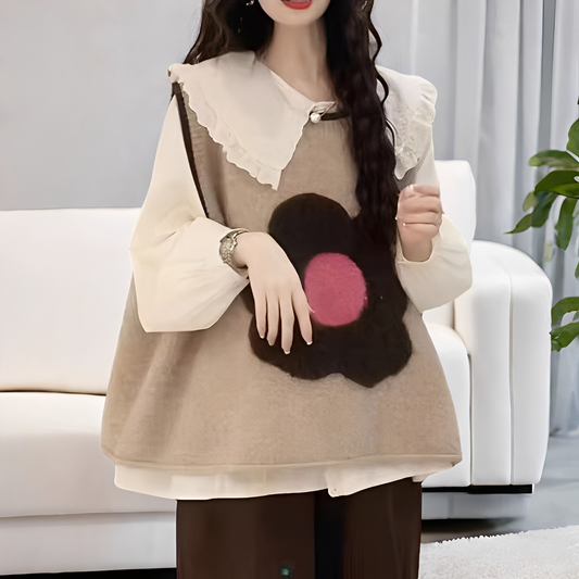 Lavina - Bequeme Weste mit Blumenmuster für Damen