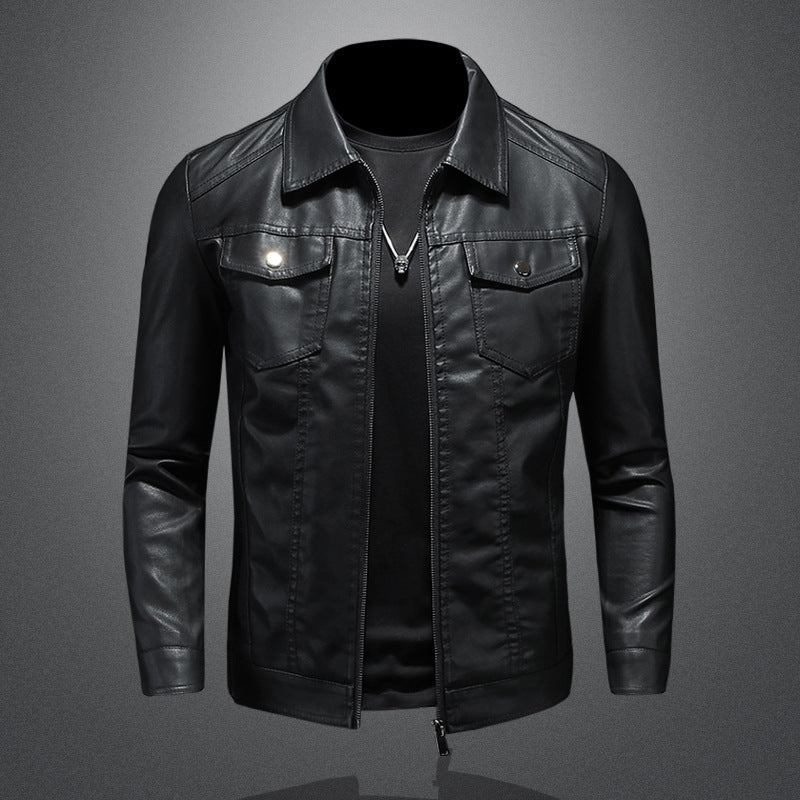 Nelson - Männer-Lederjacke im modernen Bikerstil