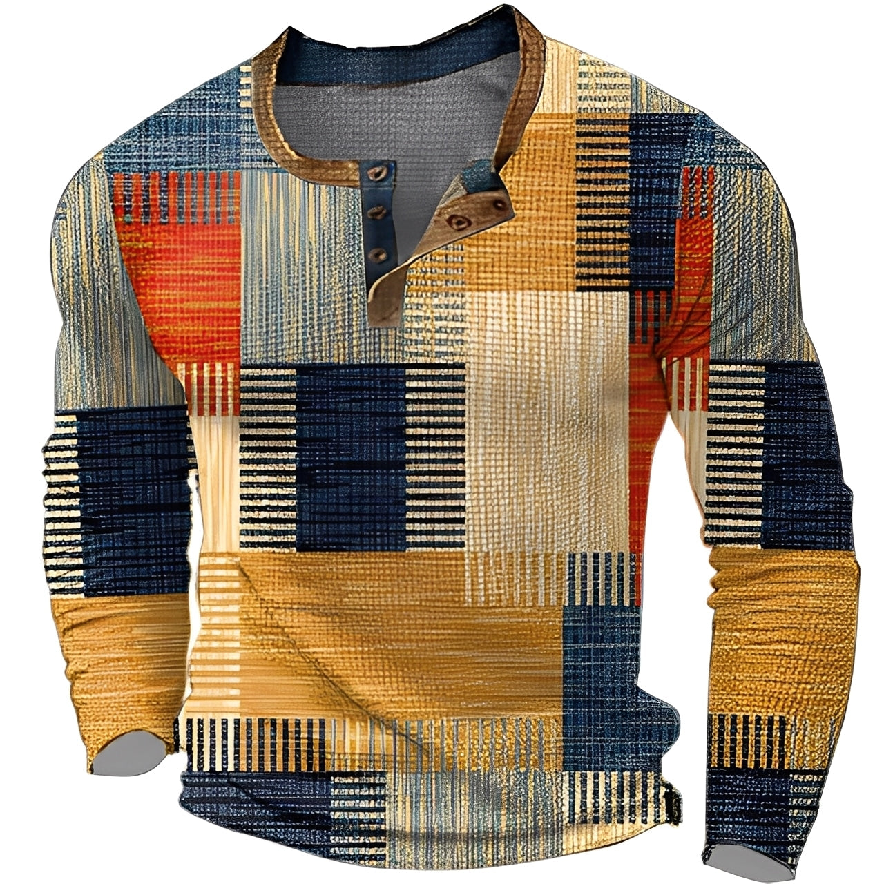 Brennan - Komfortables, bedrucktes Herren-Langarmshirt