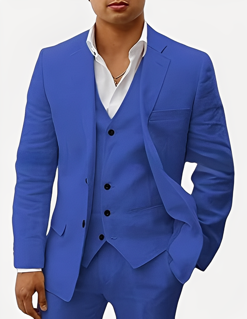 Beckham - Elegantes dreiteiliges Herren-Leinenset