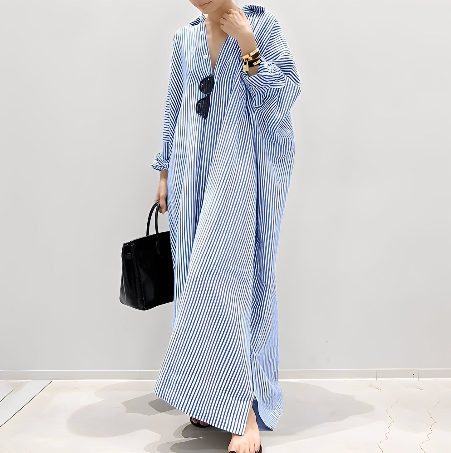 Davida - Lockeres Damenkleid mit Streifen