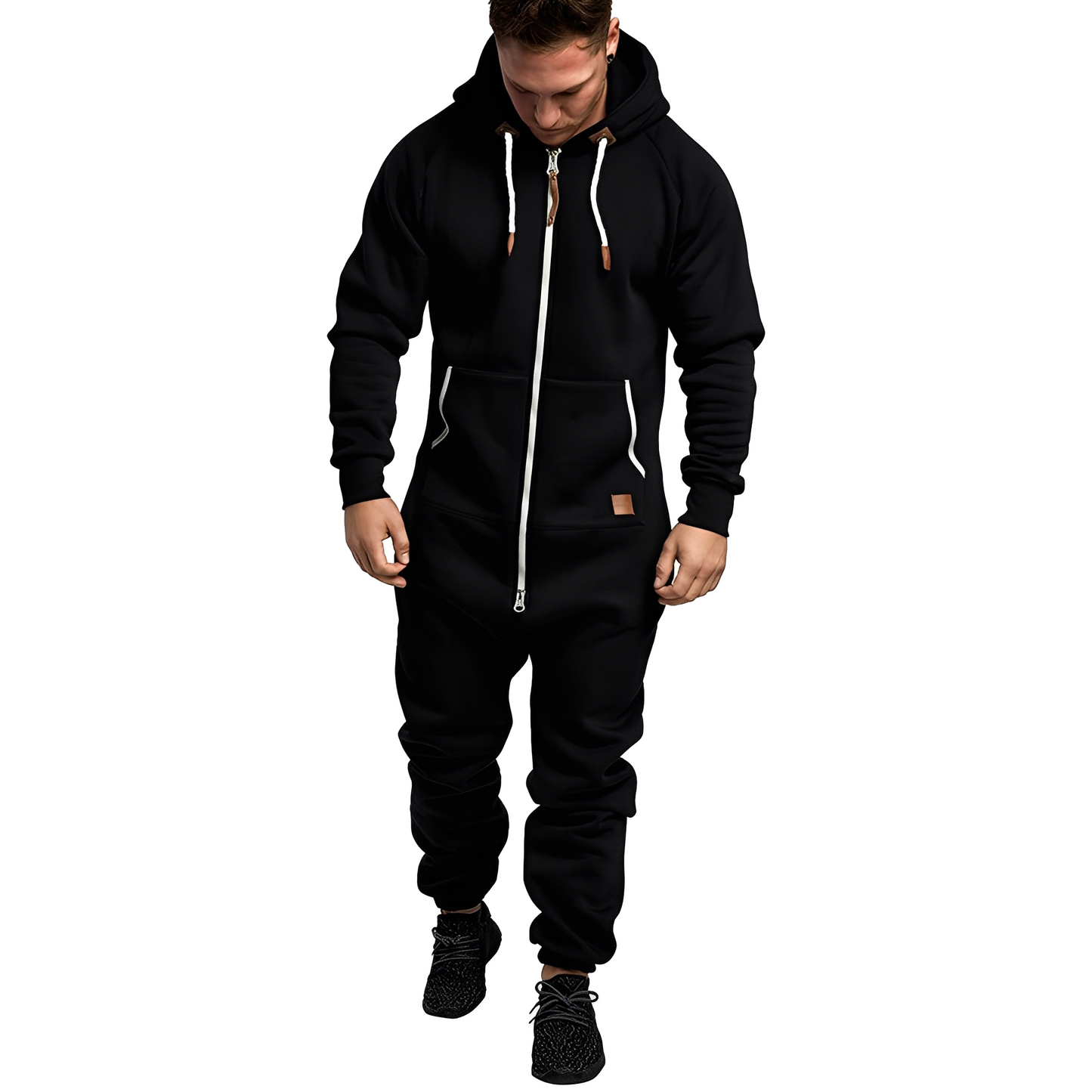 Benson - Gemütlicher Herren-Fleece-Overall mit Kapuze