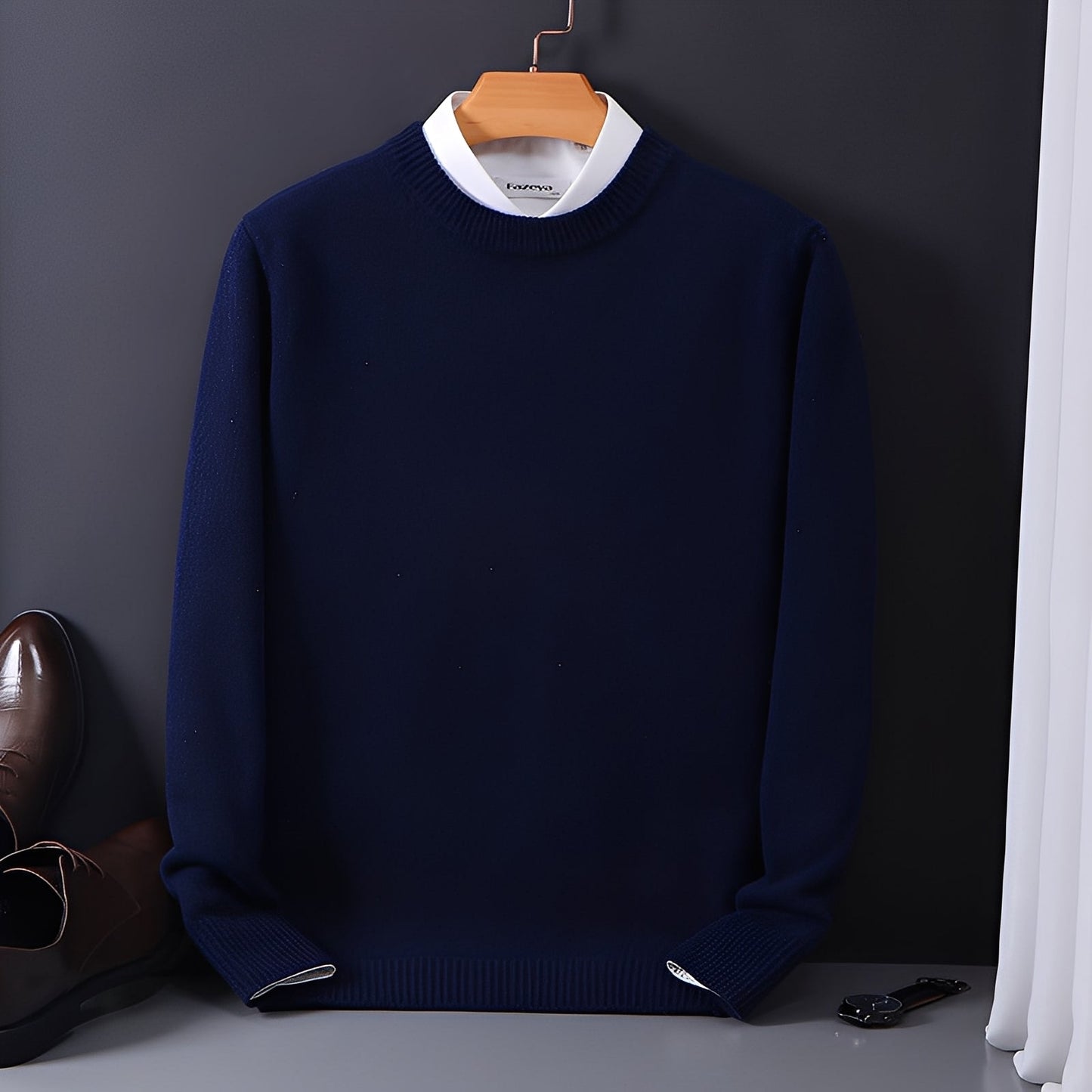 Esmund - Bequemer, leger geschnittener Herren-Kaschmirpullover
