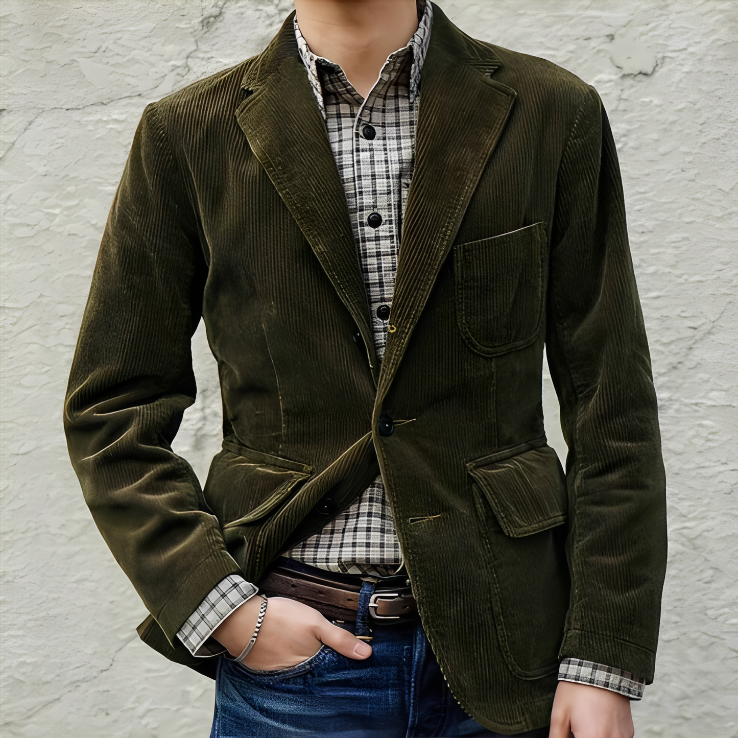 Dalton - Bequeme Wolljacke für Herren mit Taschen
