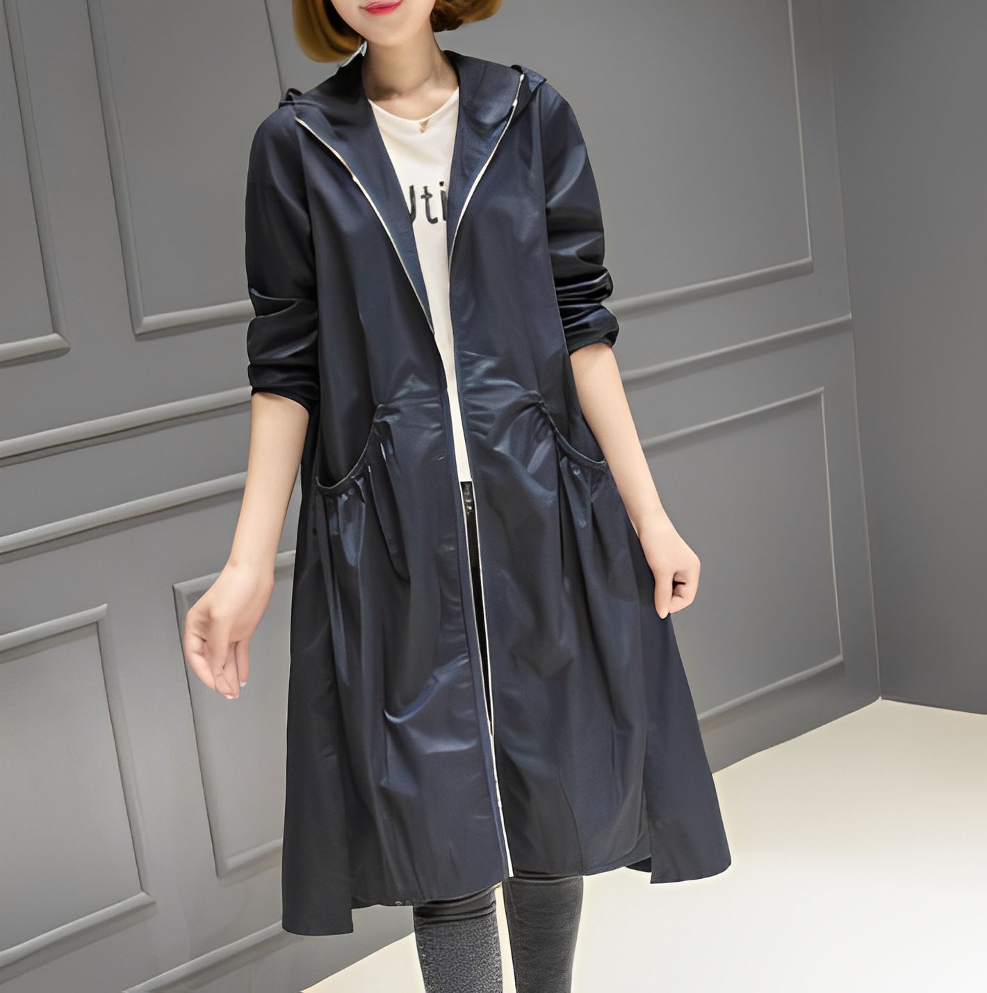 Margarette - Eleganter Damen-Regenmantel mit Kapuze