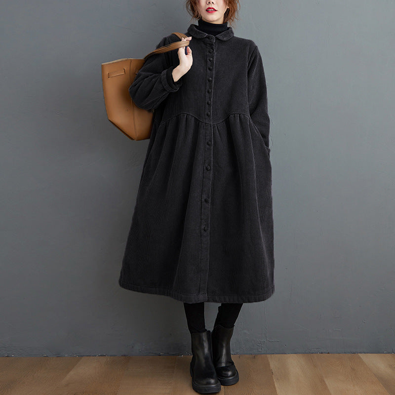 Amelia - Warmer Cord-Wintermantel mit weiter Passform für Damen
