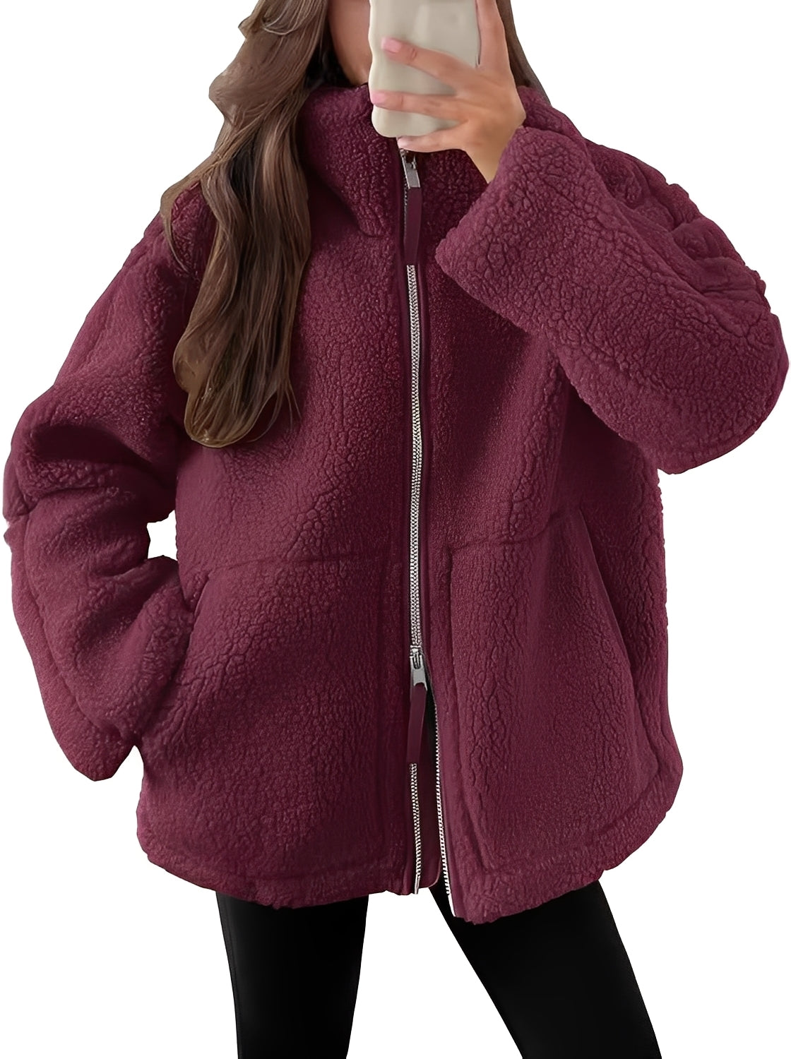 Rowena - Elegante Damenwolljacke mit Reißverschluss